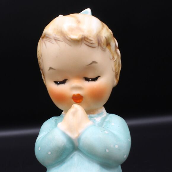 Vintage Goebel Praying Girl Figurine Bisque Porcelain Hand Painted German Statue - Picture 2 of 8